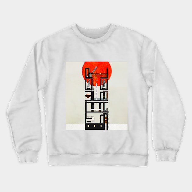 TOWER OF BABEL Crewneck Sweatshirt by Kasi Minami